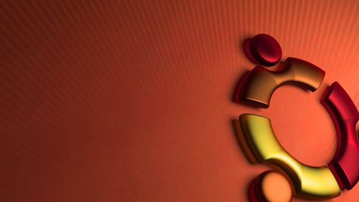 Ubuntu Logo On Red Background
